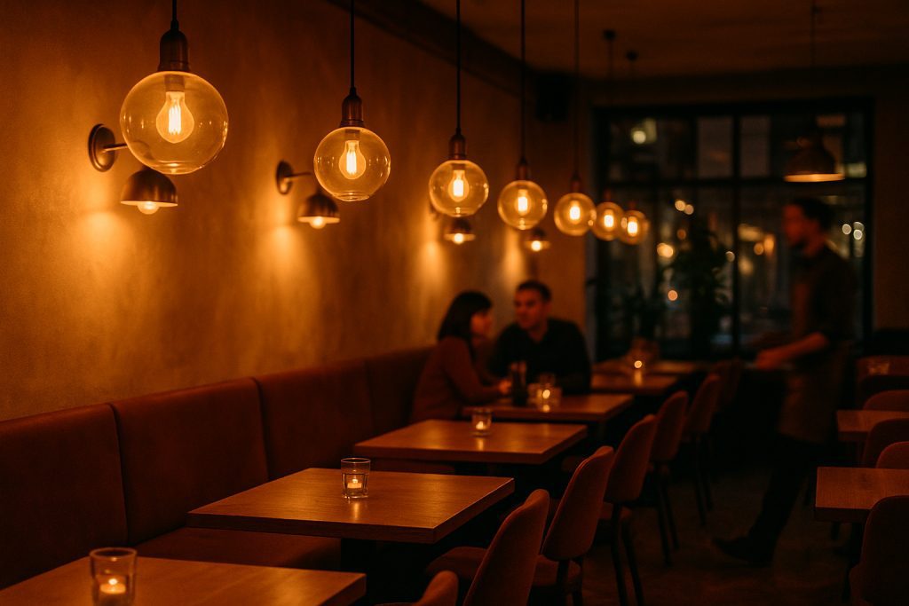 verlichting in een horeca zaak