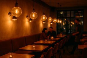 verlichting in een horeca zaak